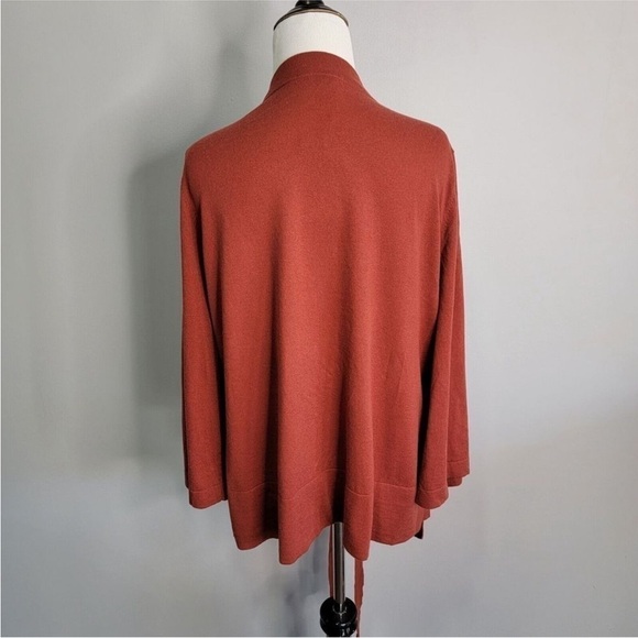 Boden Rust Orange Wool Wrap Cardigan Size 10 - Picture 3 of 6